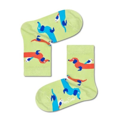 чорапи,детски,чорапи,happy,socks,teckel,dog,socks,multicolor,(green)