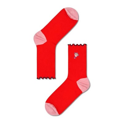 чорапи,мъжки,чорапи,happy,socks,violet,ankle,crew,long,socks,multicolor,(red)