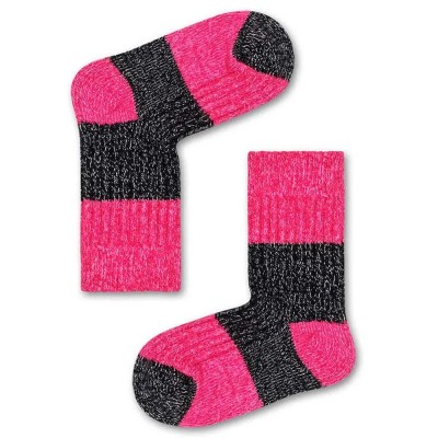 чорапи,детски,чорапи,happy,socks,wool,blocked,rib,socks,multicolor,(pink)