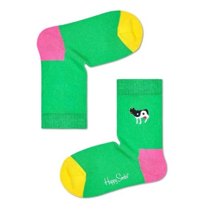 чорапи,детски,чорапи,happy,socks,yin,yang,cow,embroidery,socks,multicolor,(green)