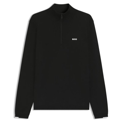 блуза,мъжки,пуловери,boss,ever,x,10271705,01,half,zip,sweater,black,(black,001)