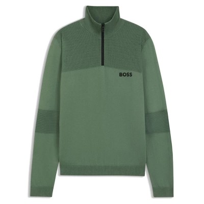 блуза,мъжки,пуловери,boss,hydro,1,10271680,01,half,zip,sweater,green,(open,green,358)