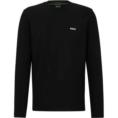 тениска,мъжки,тениски,boss,long,10256064,long,sleeve,t,shirt,open,green,358