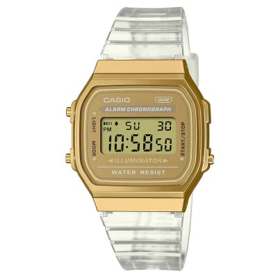часовник,часовници,casio,a168xesg,9aef,watch,transparent,golden,(golden)