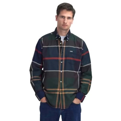 риза,с,дълъг,ръкав,мъжки,ризи,barbour,bearpark,regular,fit,long,sleeve,shirt,classic,tartan,(blue)