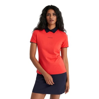 дамски,блузи,с,яка,мъжки,блузи,с,яка,calvin,klein,golf,brooke,woman,short,sleeve,polo,red,(coral)