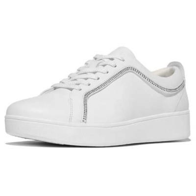 маратонки,дамски,маратонки,fitflop,rally,crysal,trim,leather,trainers,urban,white