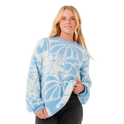 блуза,дамски,блузи,rip,curl,aots,ty,williams,jacquard,crew,sweatshirt,blue,(blue)