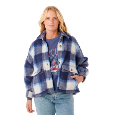 яке,дамски,якета,и,палта,rip,curl,cala,nights,check,jacket,blue,(blue)