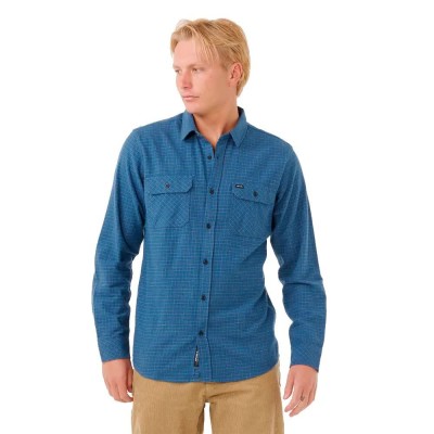 карирана,риза,мъжки,ризи,rip,curl,classic,surf,checked,in,flannel,long,sleeve,shirt,blue,(navy)