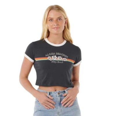 бебешка,тениска,дамски,тениски,rip,curl,keepsakes,baby,short,sleeve,t,shirt,washed,black,(black)