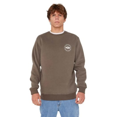 блуза,мъжки,пуловери,rip,curl,staple,crew,sweatshirt,brown,(rock)