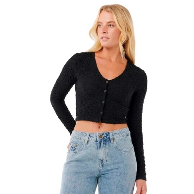 тениска,дамски,тениски,rip,curl,sunset,luau,texture,long,sleeve,t,shirt,black,(black)