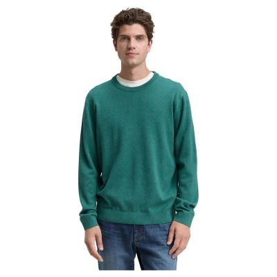 блуза,мъжки,пуловери,tom,tailor,1039810,basic,knit,sweater,green,(jasper,green,melange)