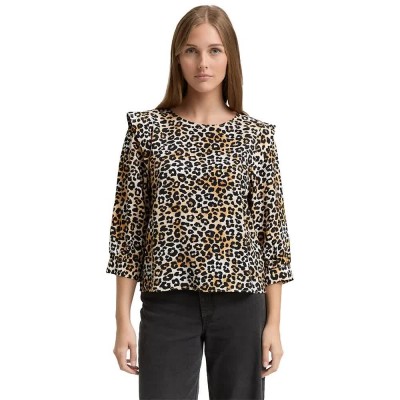 дамски,блузи,tom,tailor,1047612,3,4,sleeve,blouse,beige,brown,(leo,print)