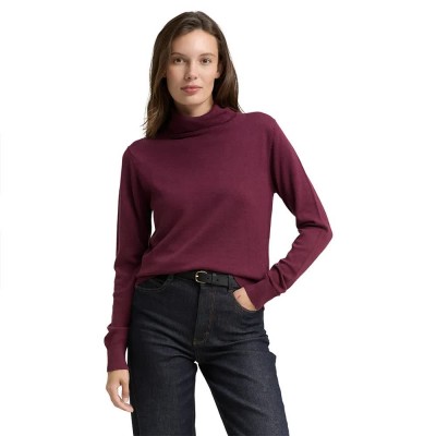блуза,дамски,пуловери,дамски,плетени,дрехи,tom,tailor,1047675,high,neck,sweater,bordeaux,red