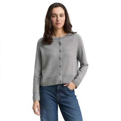 жилетка,дамски,пуловери,дамски,плетени,дрехи,tom,tailor,1047700,cardigan,grey,(medium,silver,grey,melange)