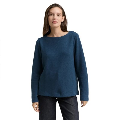блуза,дамски,блузи,tom,tailor,1043168,cosy,rib,sweatshirt,dark,petrol,melange