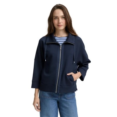 блуза,дамски,блузи,tom,tailor,1047715,full,zip,sweatshirt,sky,captain,blue,(blue)
