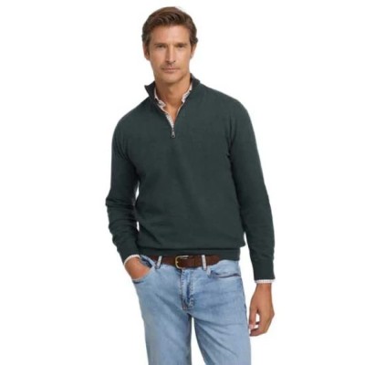 блуза,мъжки,пуловери,silbon,half,zip,sweater,green,(green,medium)