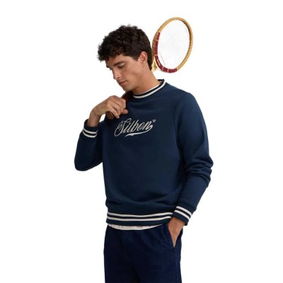 блуза,мъжки,пуловери,silbon,retro,lettering,sweatshirt,blue,(navy,blue)