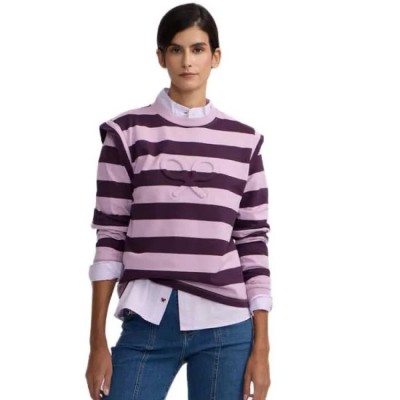 блуза,дамски,блузи,silbon,shoulder,pad,sweatshirt,purple,(purple)