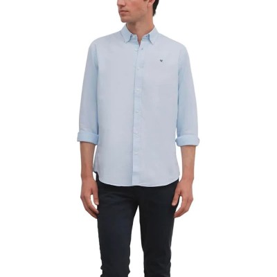 риза,с,дълъг,ръкав,мъжки,ризи,silbon,sport,oxford,long,sleeve,shirt,blue,(sky,blue)