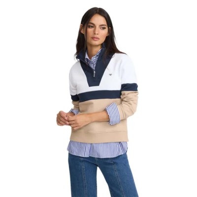 блуза,дамски,блузи,silbon,tricolor,sweatshirt,beige,white,(black,beige)