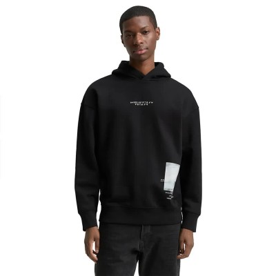 суичър,мъжки,пуловери,tom,tailor,1049005,hoodie,black,(black)