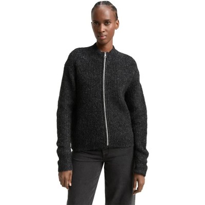 жилетка,мъжки,пуловери,дамски,пуловери,tom,tailor,1049072,cardigan,black,(shale,grey,melange)
