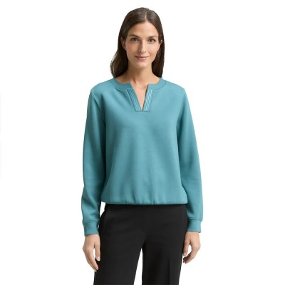 блуза,дамски,пуловери,дамски,плетени,дрехи,tom,tailor,1049480,sweater,blue,(tropical,teal)