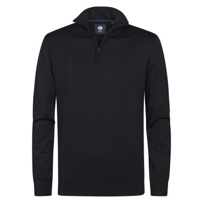 блуза,мъжки,пуловери,petrol,industries,m,3050,kwc207,half,zip,sweater,deep,black,(black)