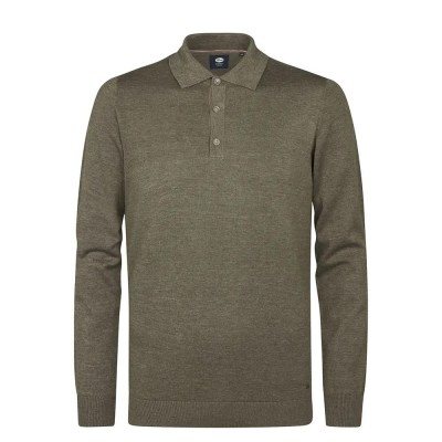 мъжки,блузи,с,яка,petrol,industries,m,3050,kwc204,long,sleeve,polo,mossy,stone,(green)