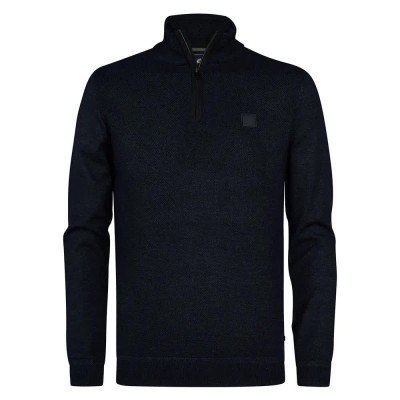 блуза,мъжки,пуловери,petrol,industries,m,3050,kwc214,half,zip,sweater,deep,black