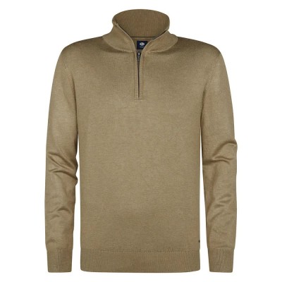 блуза,мъжки,пуловери,petrol,industries,m,3050,kwc207,half,zip,sweater,tan,(brown)