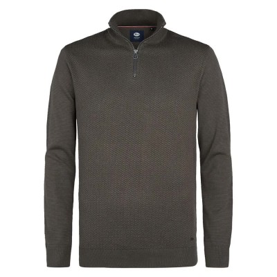 блуза,мъжки,пуловери,petrol,industries,m,3050,kwc212,half,zip,sweater,beluga,(green)