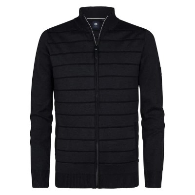 блуза,мъжки,пуловери,petrol,industries,m,3050,kwc229,full,zip,sweater,deep,black,(black)