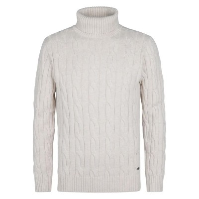 блуза,мъжки,пуловери,petrol,industries,m,3050,kwc251,high,neck,sweater,grey,(raw,sand)
