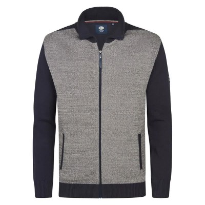 блуза,мъжки,пуловери,petrol,industries,m,3050,kwc253,full,zip,sweater,royal,navy,(grey)