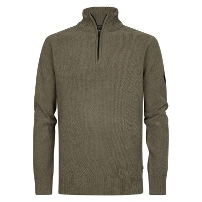 блуза,мъжки,пуловери,petrol,industries,m,3050,kwc255,half,zip,sweater,green,(mossy,stone)