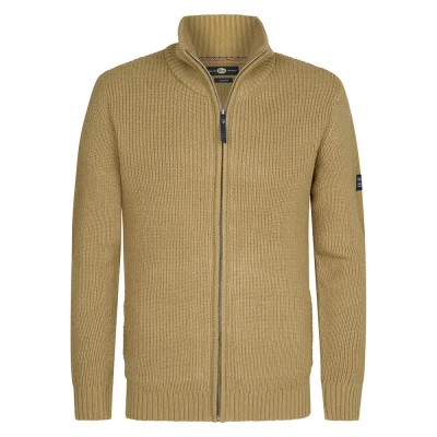 блуза,мъжки,пуловери,petrol,industries,m,3050,kwc264,full,zip,sweater,tan,(brown)