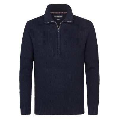 блуза,мъжки,пуловери,petrol,industries,m,3050,kwc262,half,zip,sweater,deep,capri,(blue)
