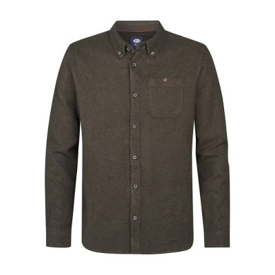 риза,с,дълъг,ръкав,мъжки,ризи,petrol,industries,m,3050,sil407,long,sleeve,shirt,army,green,(green)