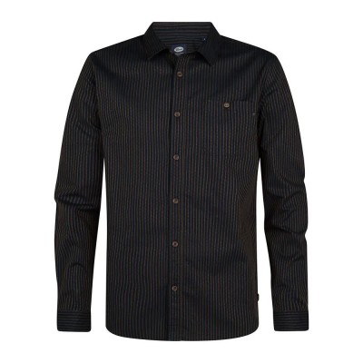 риза,с,дълъг,ръкав,мъжки,ризи,petrol,industries,m,3050,sil413,long,sleeve,shirt,deep,black,(black)