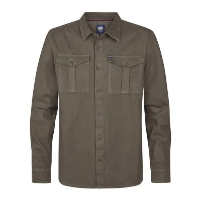 риза,с,дълъг,ръкав,мъжки,ризи,petrol,industries,m,3050,sil415,long,sleeve,shirt,army,green