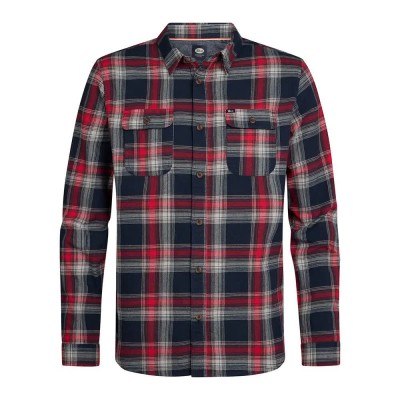риза,с,дълъг,ръкав,мъжки,ризи,petrol,industries,m,3050,sil428,long,sleeve,shirt,bullseye,red,(blue)