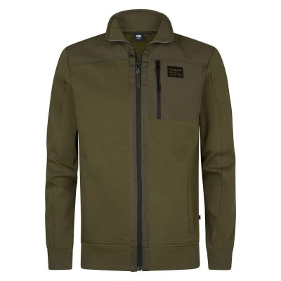 блуза,мъжки,пуловери,petrol,industries,m,3050,swc323,full,zip,sweatshirt,green,(army,green)