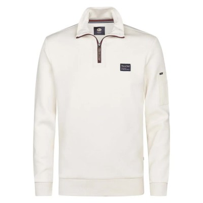 блуза,мъжки,пуловери,petrol,industries,m,3050,swc364,half,zip,sweatshirt,seashell,(beige)