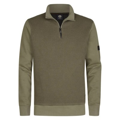 блуза,мъжки,пуловери,petrol,industries,m,3050,swc368,half,zip,sweatshirt,mossy,stone,(green)