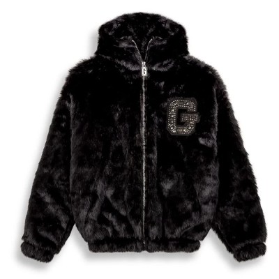 яке,мъжки,якета,дамски,якета,и,палта,grimey,royal,paw,faux,fur,jacket,black,(black)